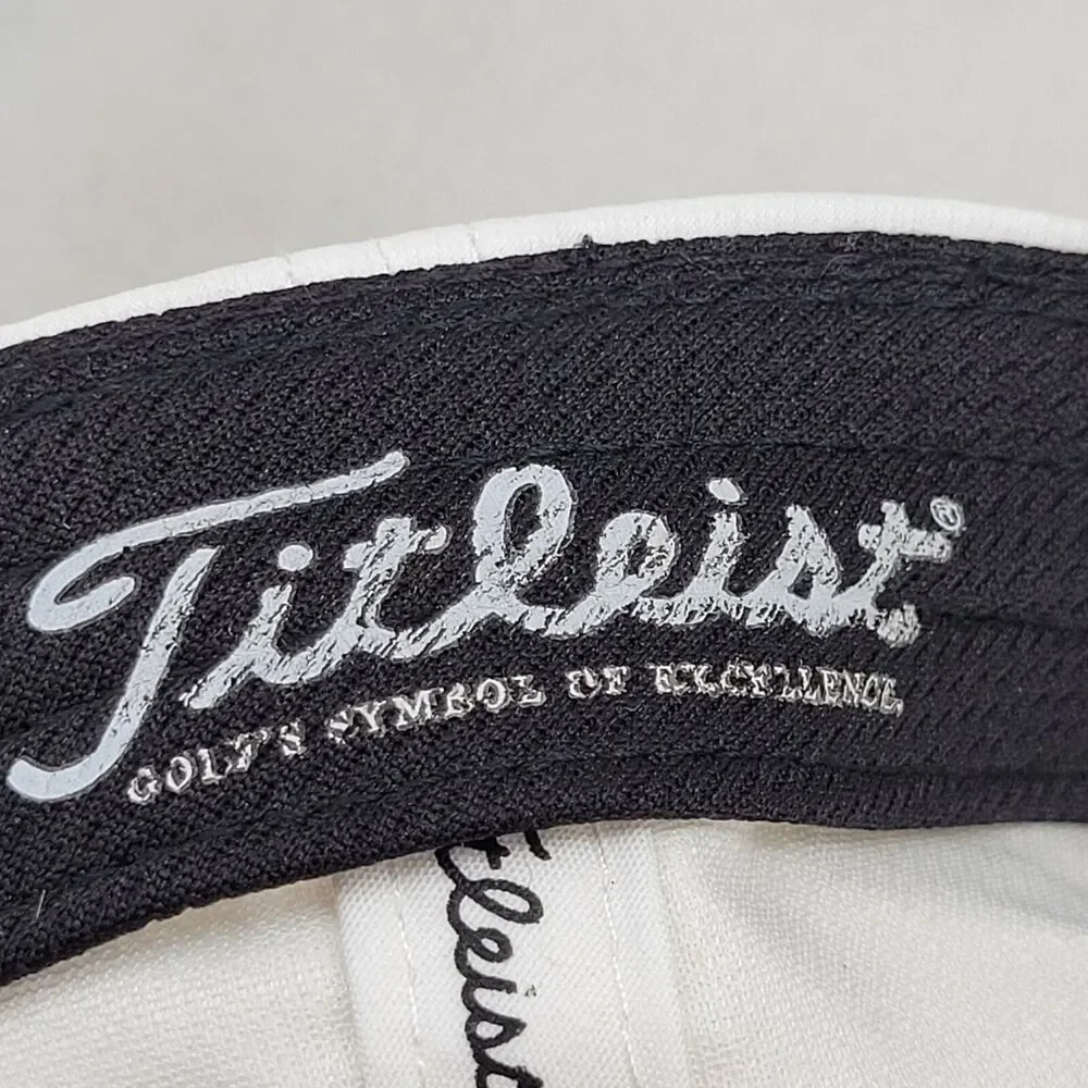 Titleist Miracle Hill Golf Hat Cap Adjustable Buckle Back White Black Embroidery